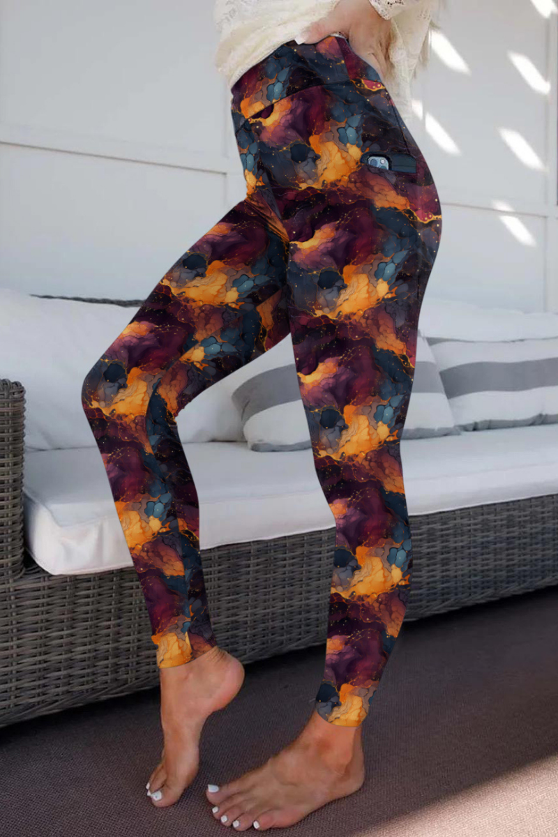 Digital design with autumn tones in oranges and reds for fall.