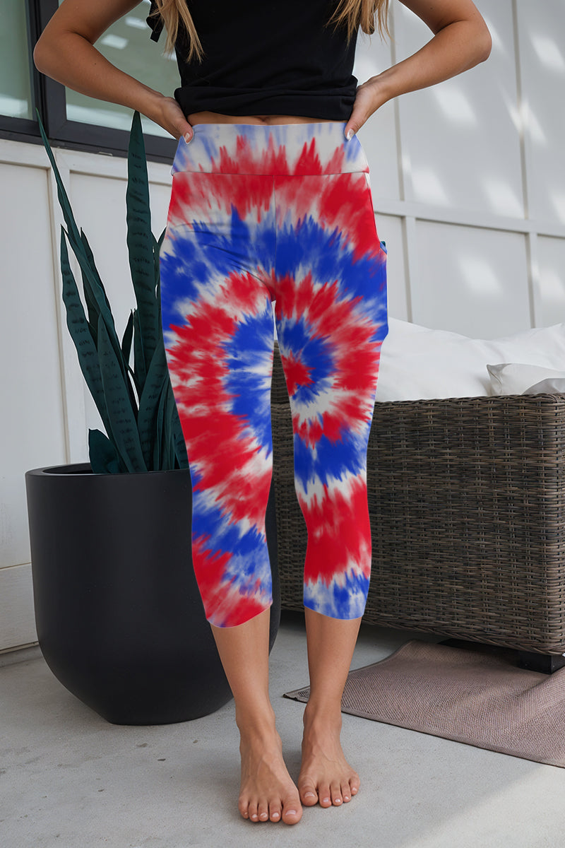 Ameri-Swirl Capris With Pockets