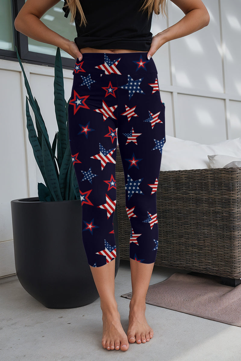 Twinkle American Star Capris With Pockets