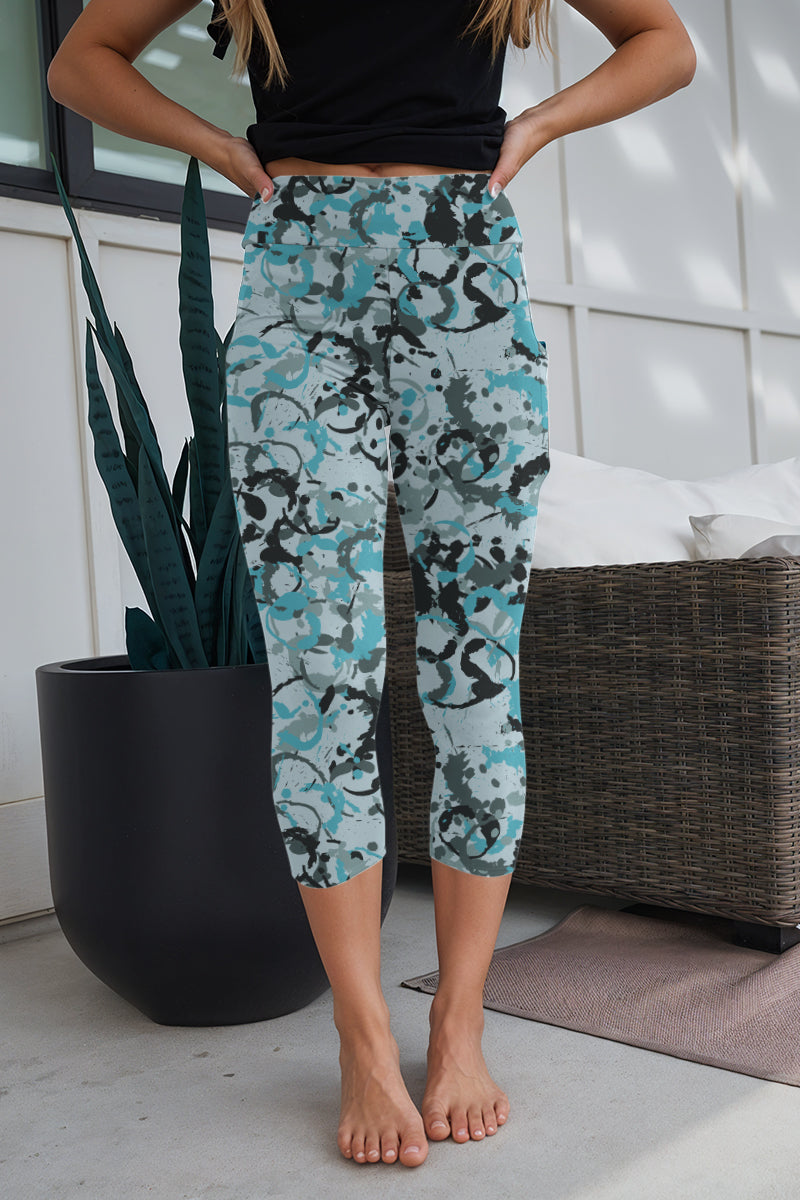 Arctic Splash Capris With Pockets
