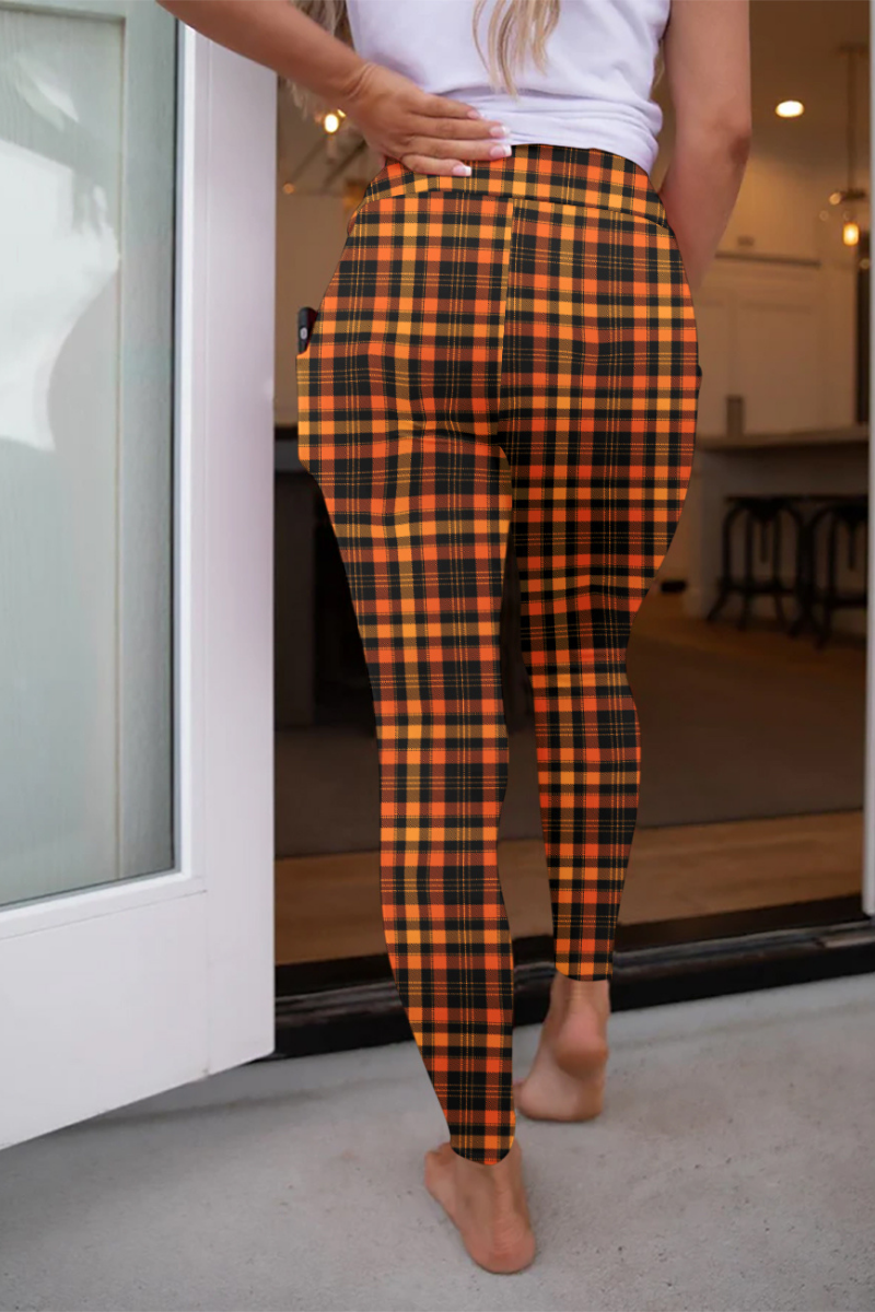 Pumpkin Plaid with Pockets