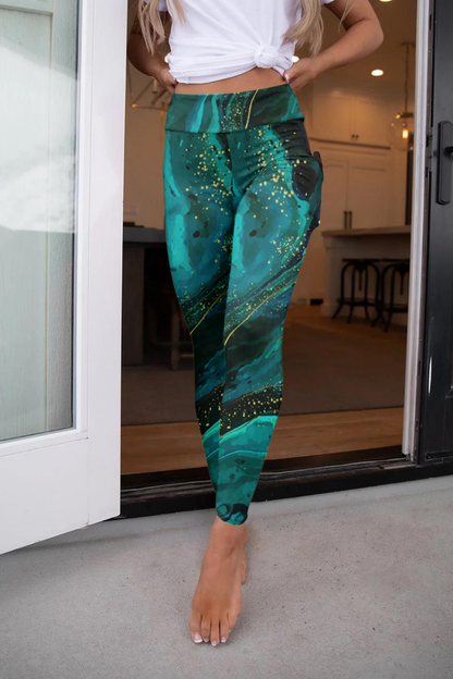 Neutral-colored Leggings  with a subtle, comfortable pattern.