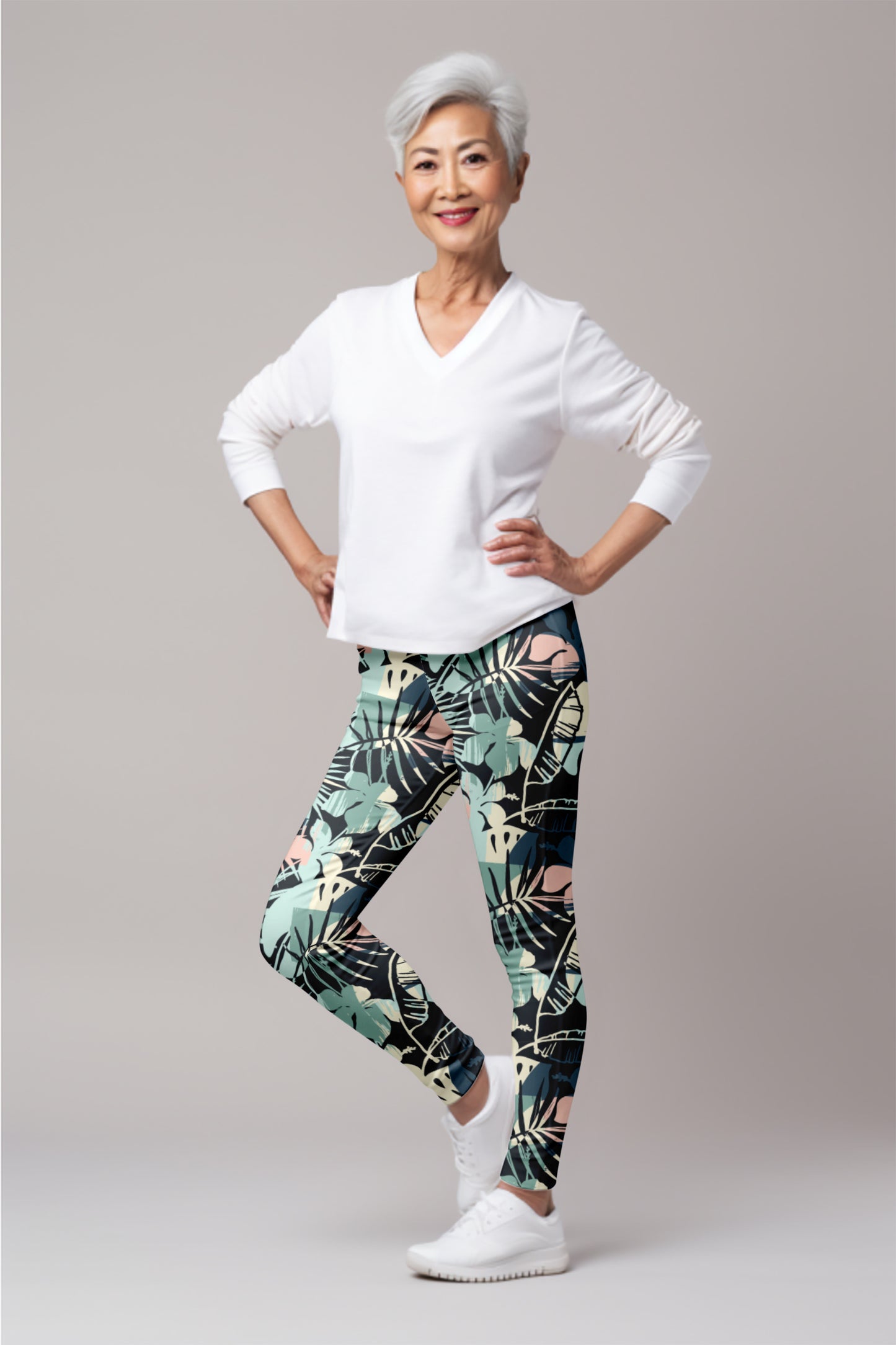 Majestic Rainforest Leggings – Nature Design with Vibrant Greens