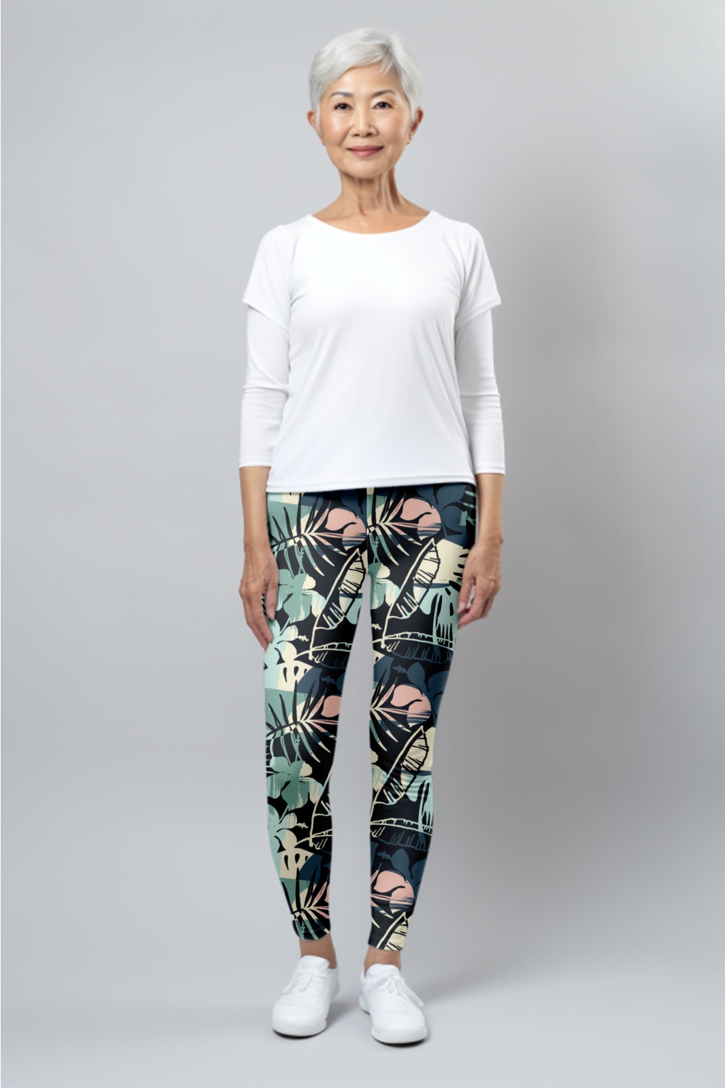 Majestic Rainforest Leggings – Nature Design with Vibrant Greens