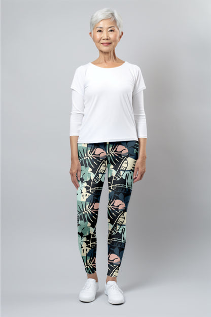 Majestic Rainforest Leggings – Nature Design with Vibrant Greens
