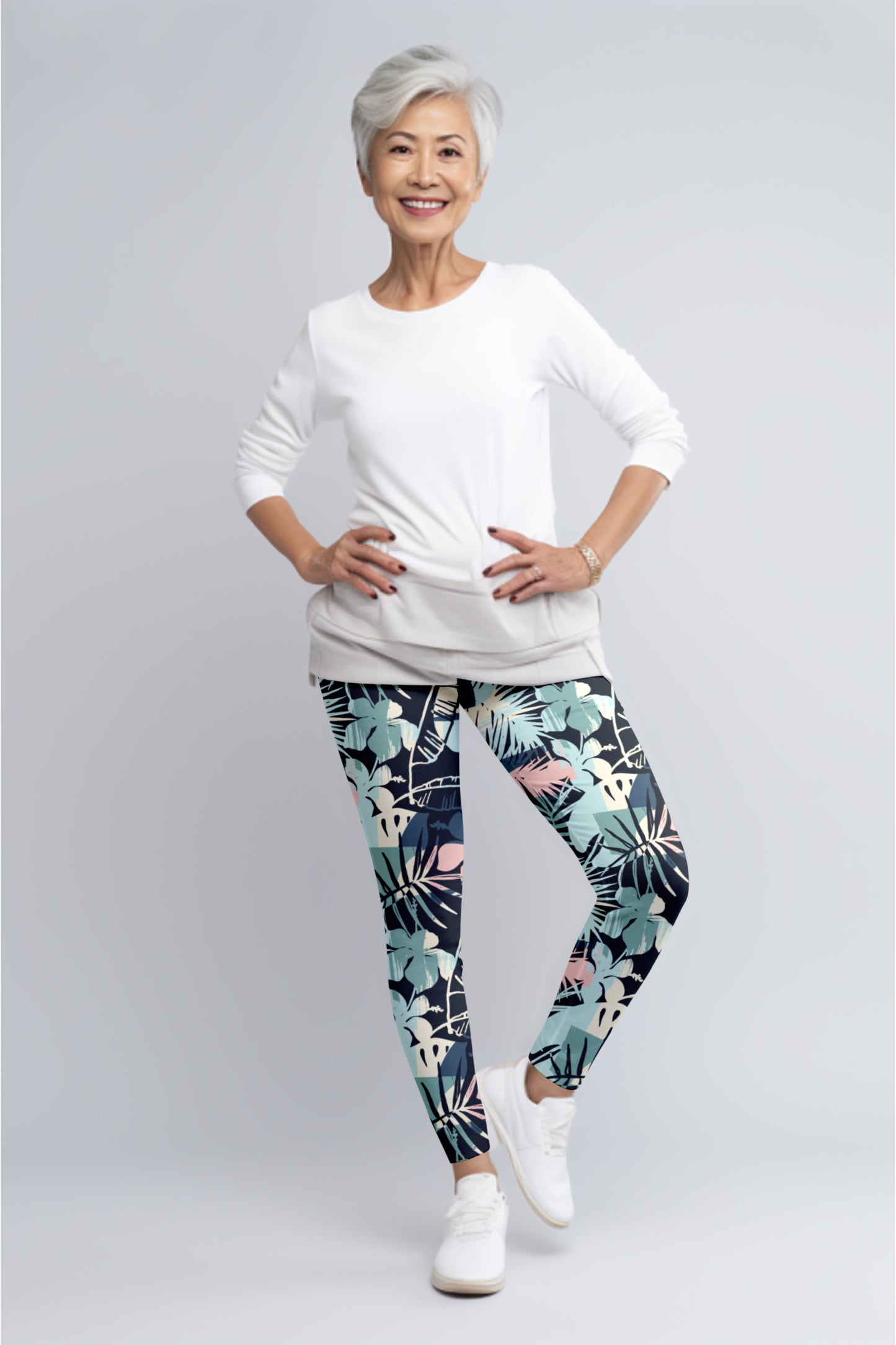 Majestic Rainforest Leggings – Nature Design with Vibrant Greens