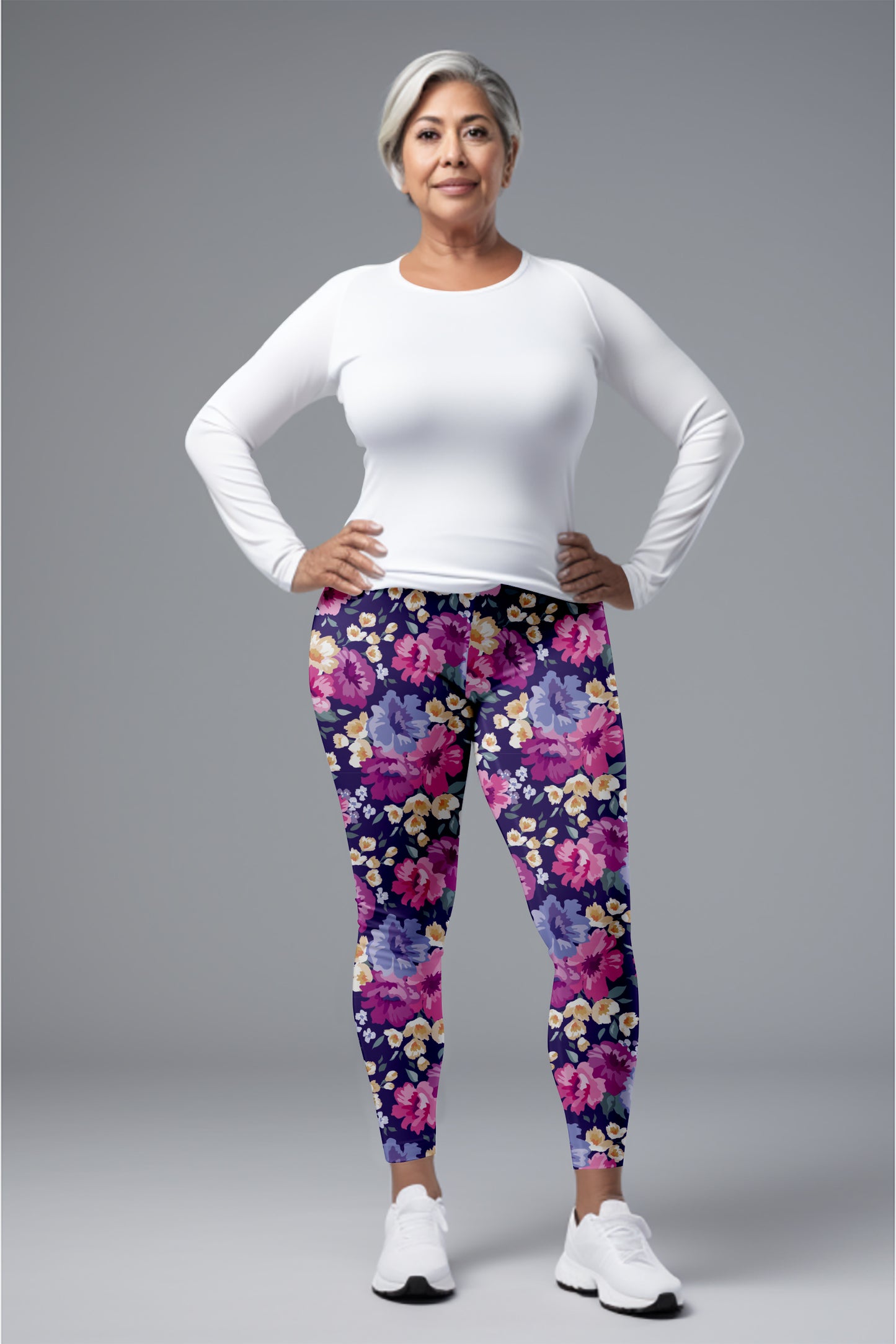 Blossom Bliss Leggings – Soft Floral Designs for Chic Look