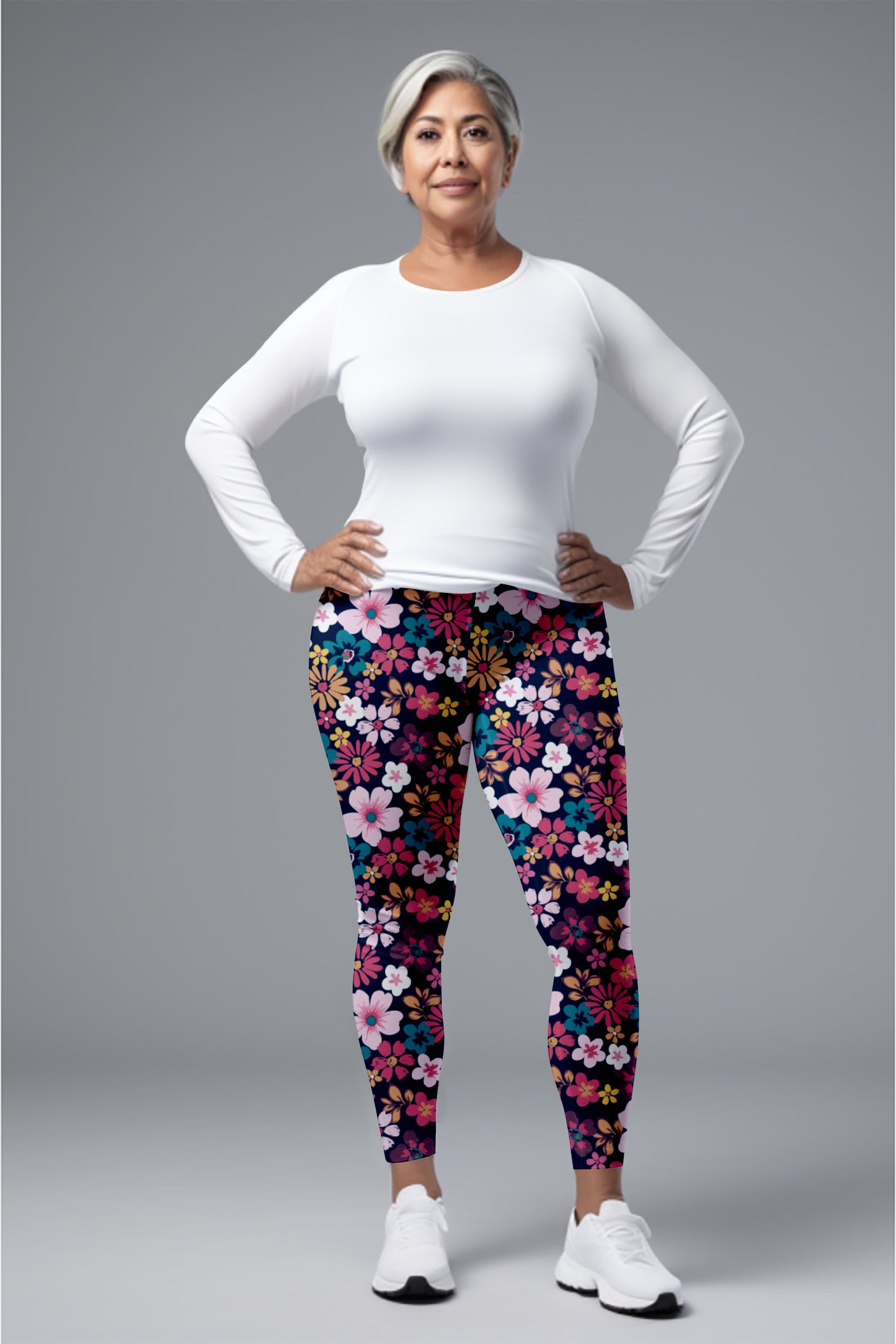 Floral Frolic – Leggings With Playful & Chic Floral Design