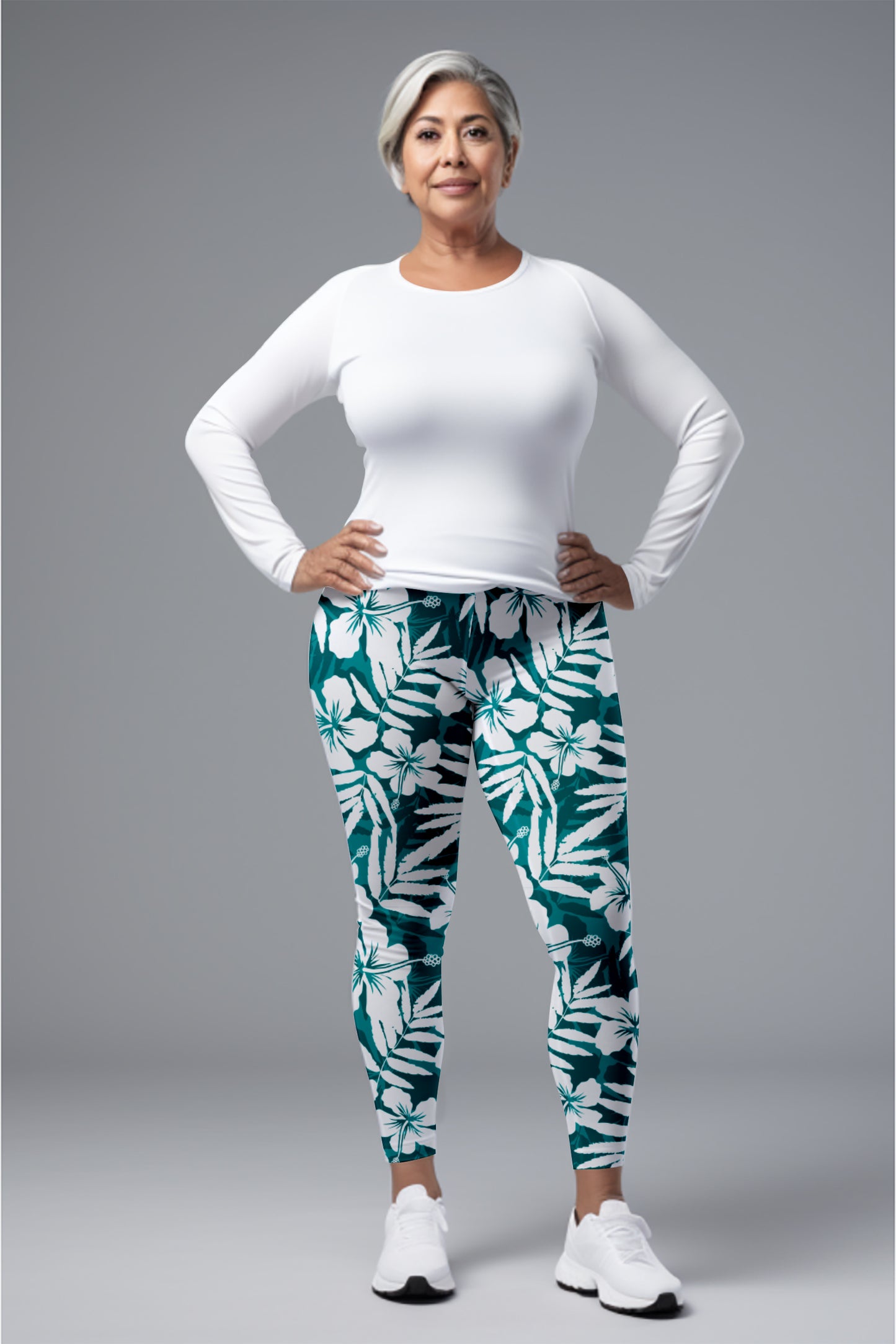 Seafoam Soirée Leggings – Elegant Style with Coastal Tones