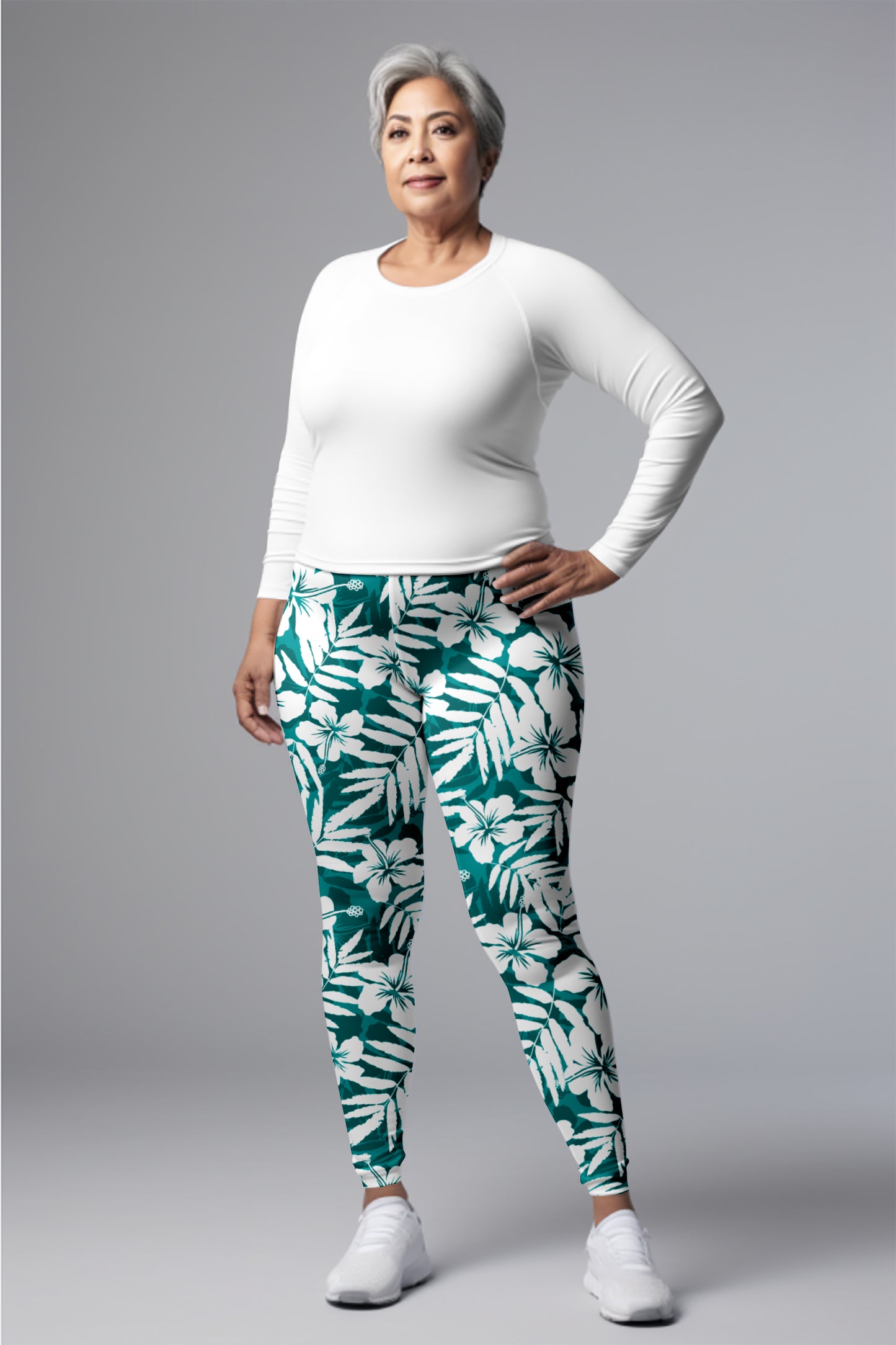 Seafoam Soirée Leggings – Elegant Style with Coastal Tones