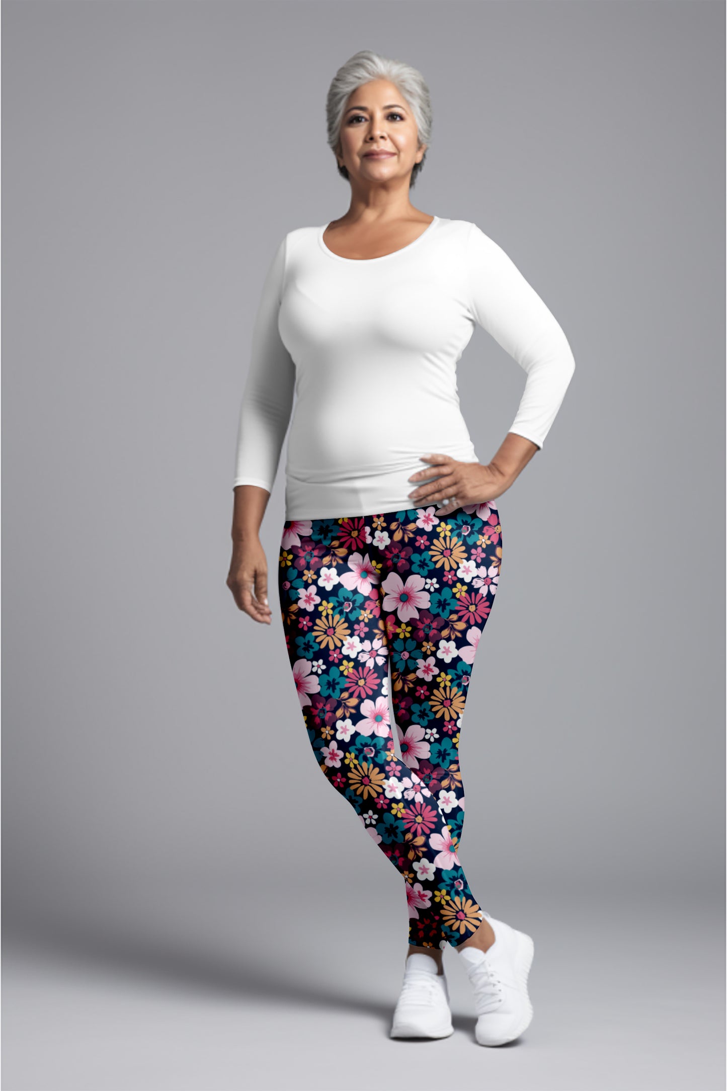 Floral Frolic – Leggings With Playful & Chic Floral Design