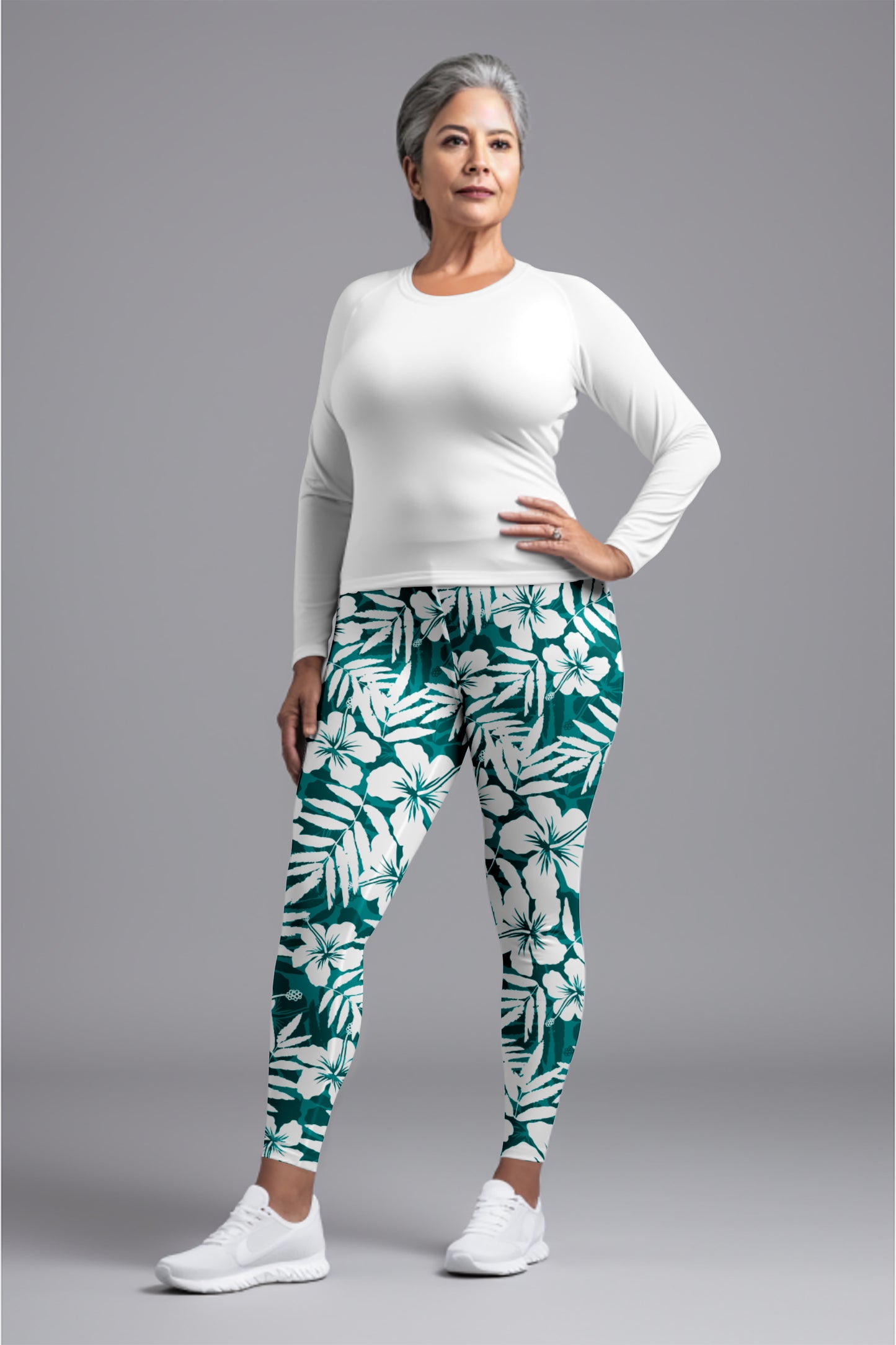 Seafoam Soirée Leggings – Elegant Style with Coastal Tones