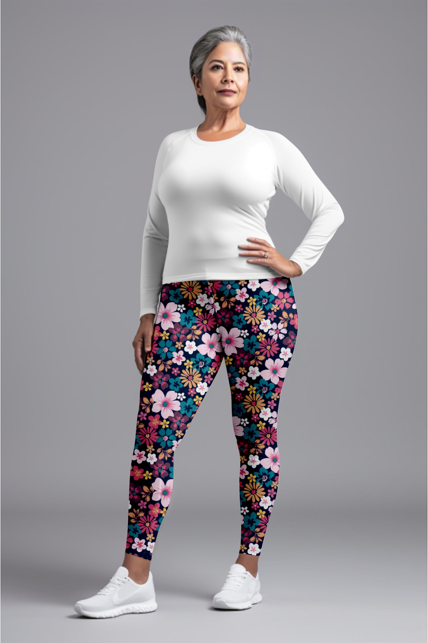 Floral Frolic – Leggings With Playful & Chic Floral Design