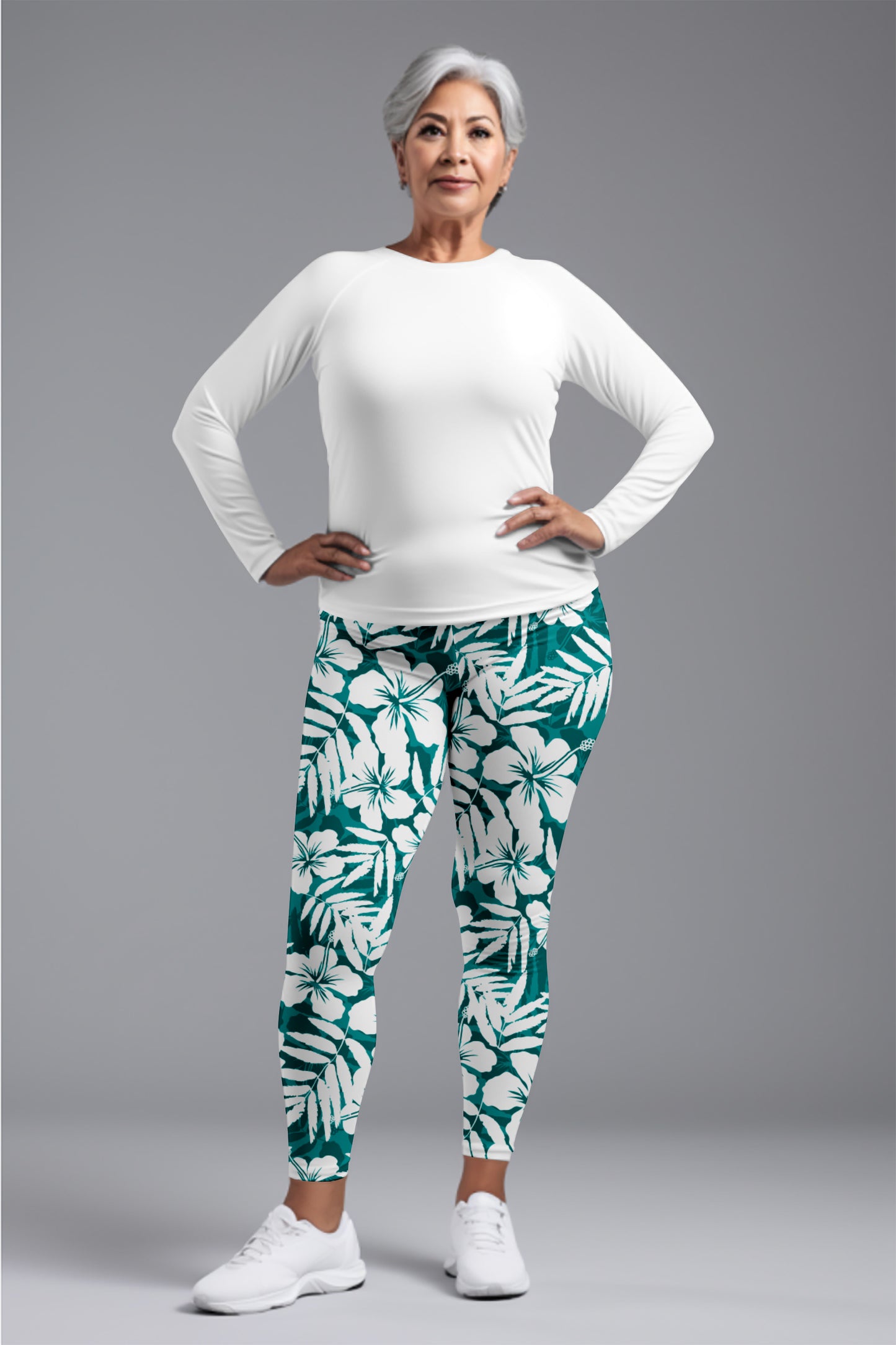 Seafoam Soirée Leggings – Elegant Style with Coastal Tones