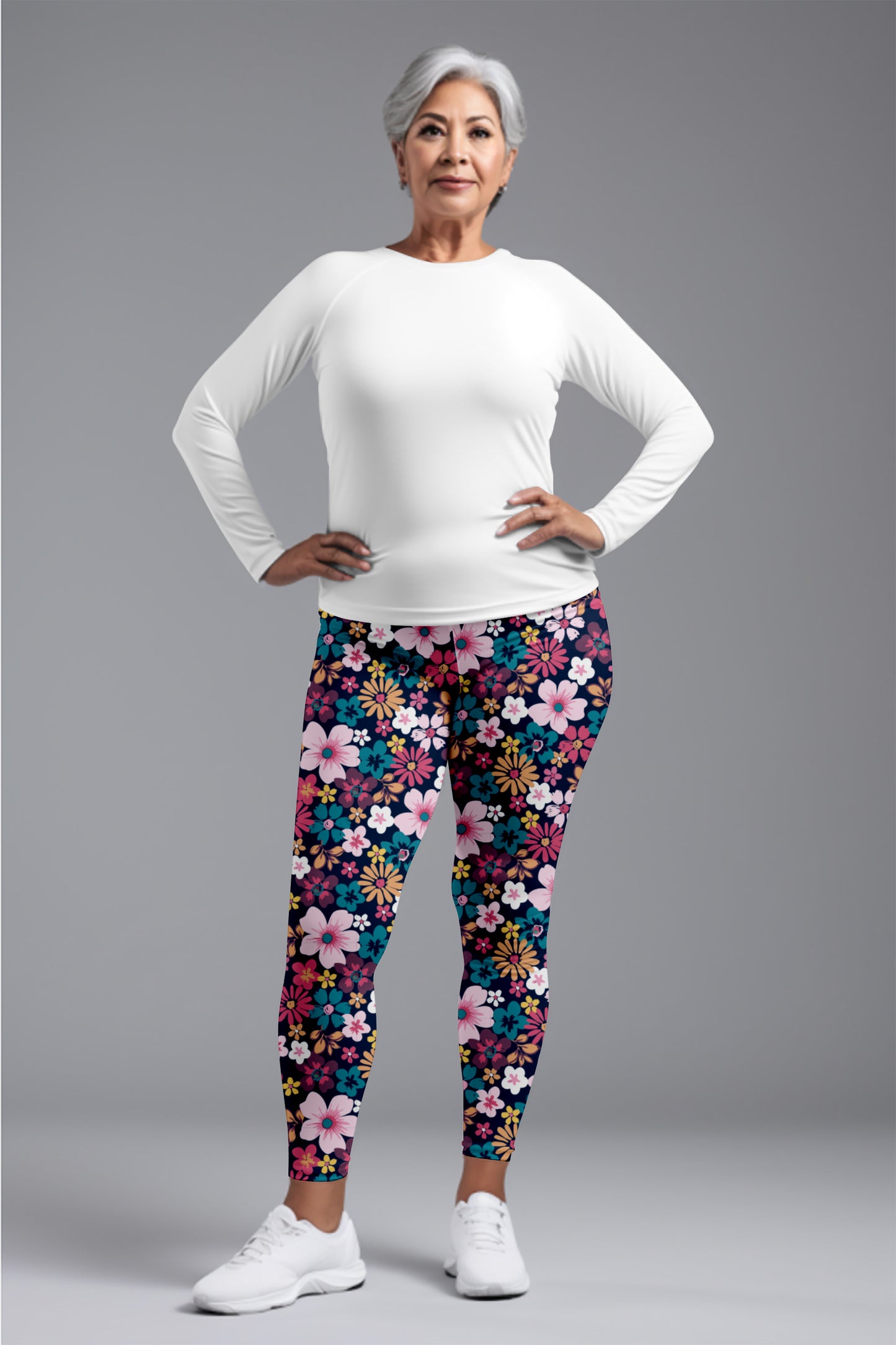 Floral Frolic – Leggings With Playful & Chic Floral Design