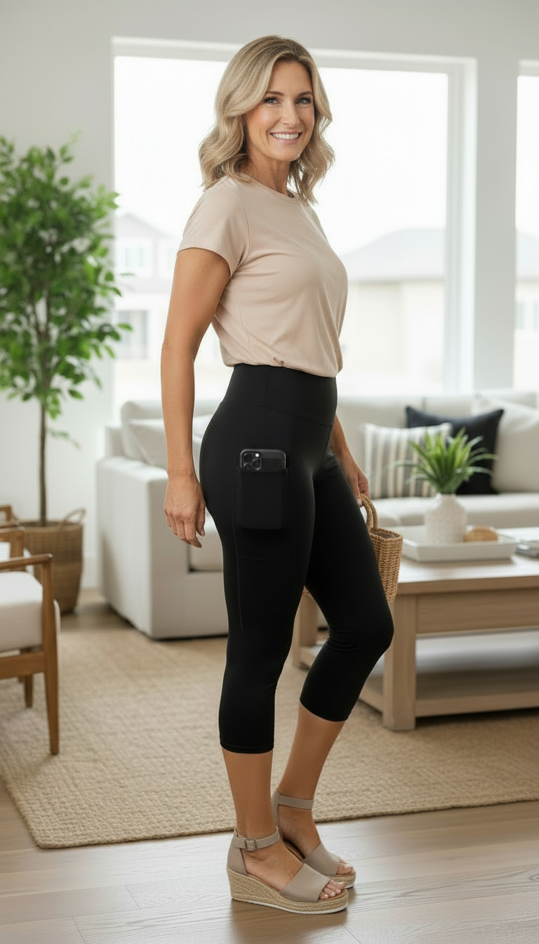 #color_Solid_Black_Capri_with_Pockets