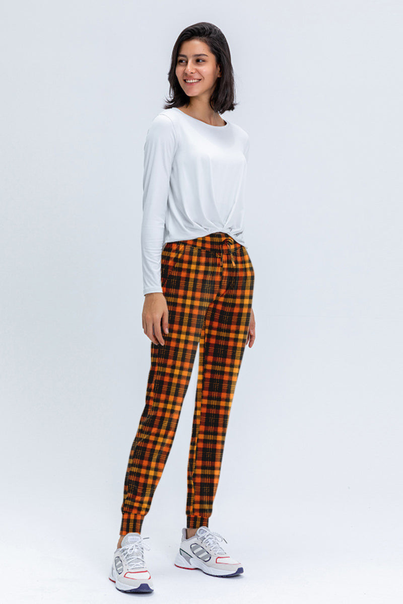 Pumpkin Plaid Jogger