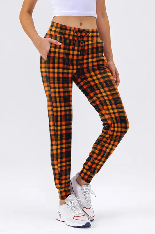 Pumpkin Plaid Jogger