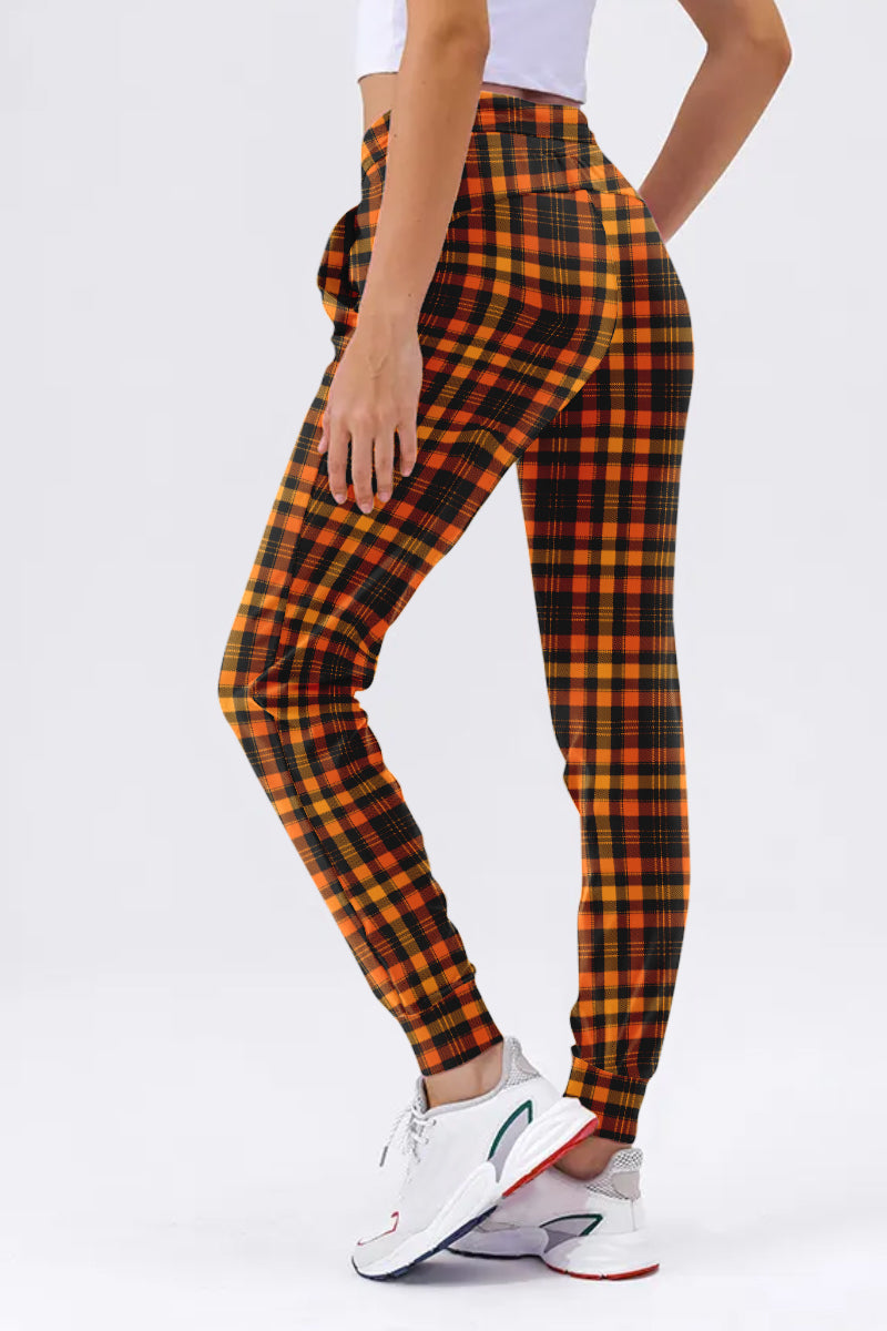 Pumpkin Plaid Jogger