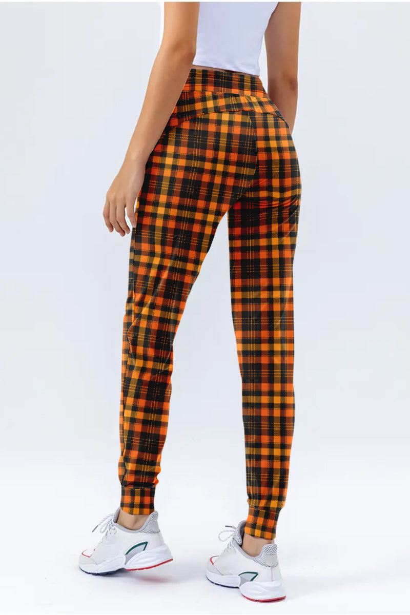 Pumpkin Plaid Jogger