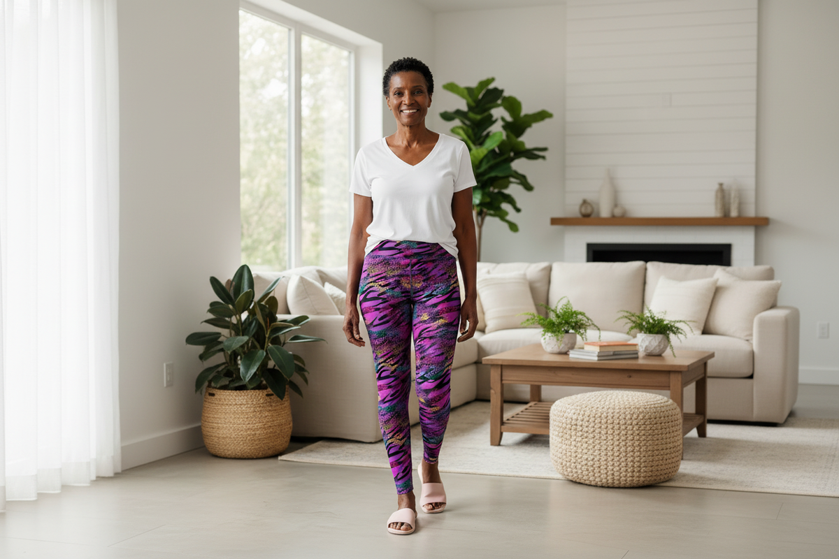 Neon Purple Tiger-Leopard Leggings – Full Banner
