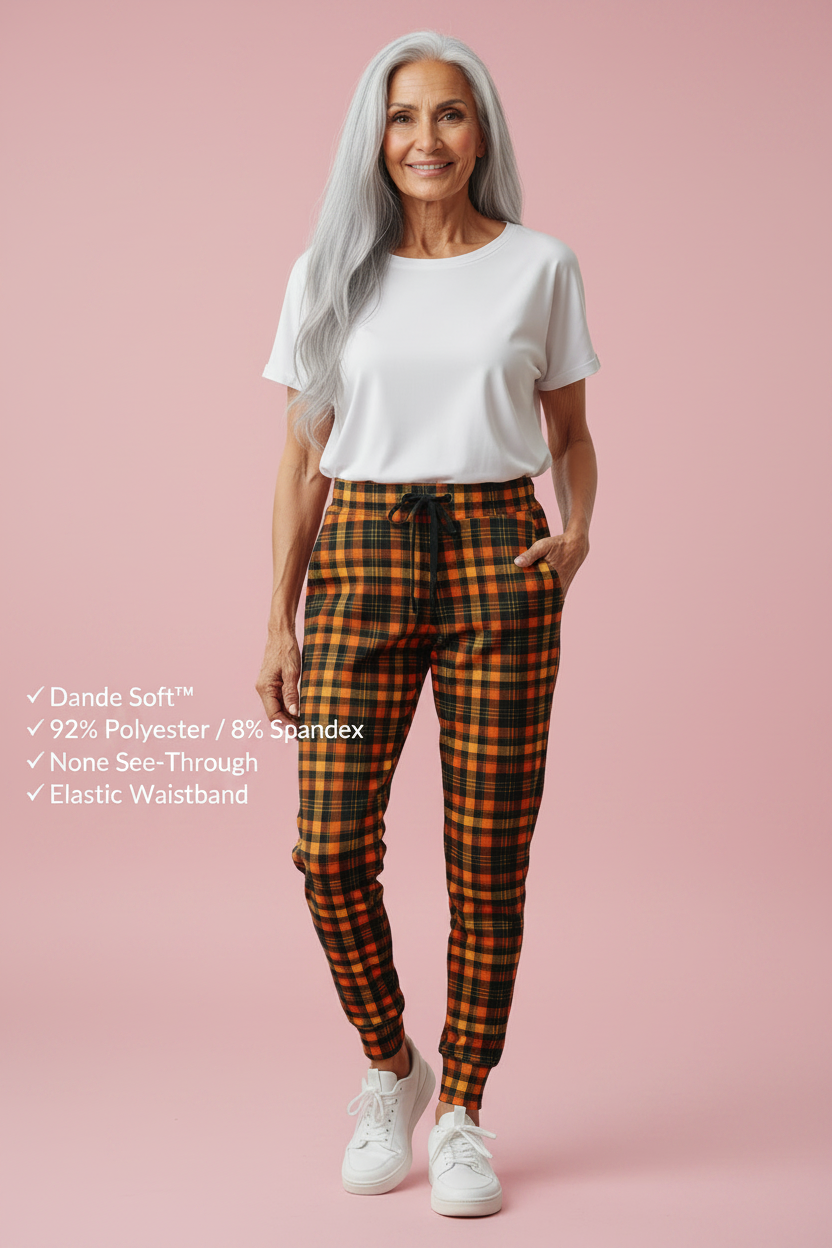 #color_pumpkin_plaid_jogger