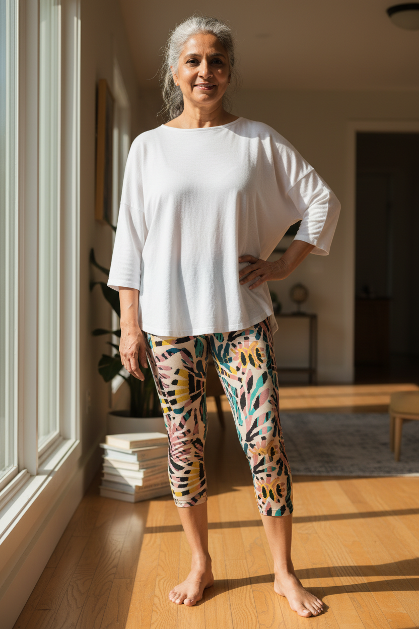 Printed Capri Lifestyle – South Asian Woman