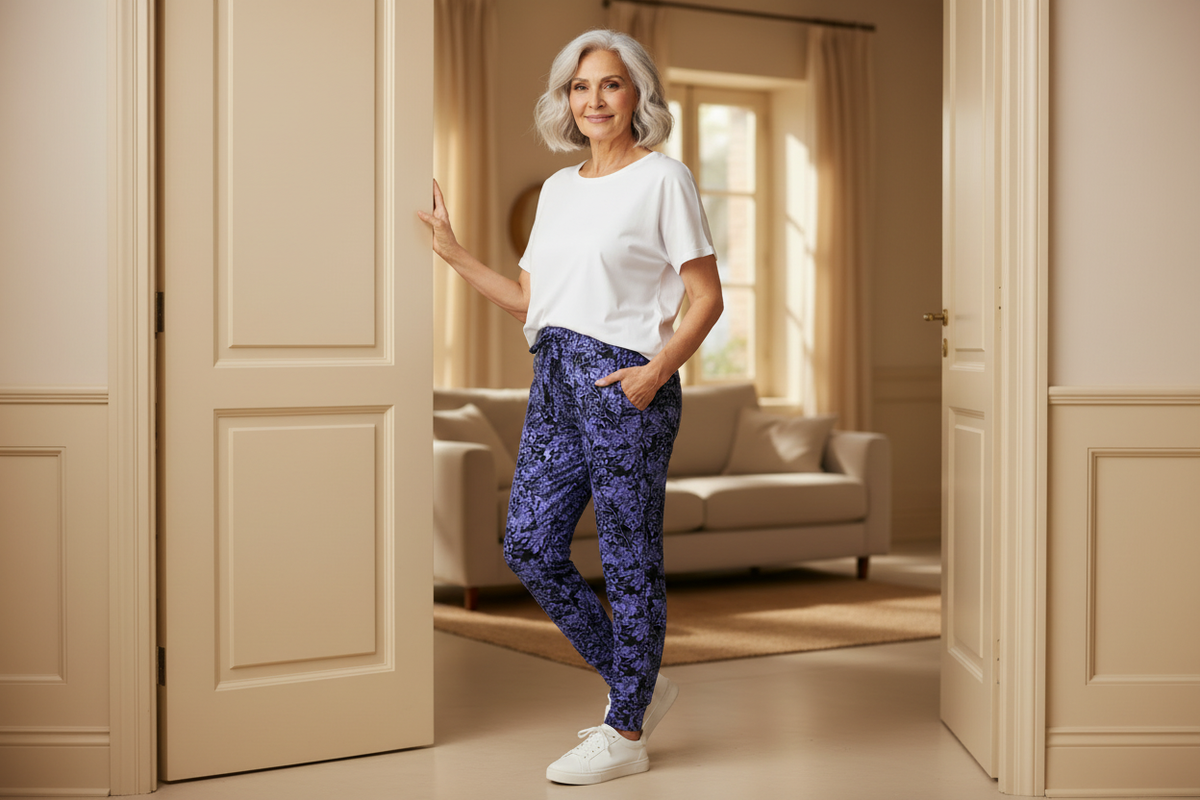 Purple Botanical Joggers – Entryway